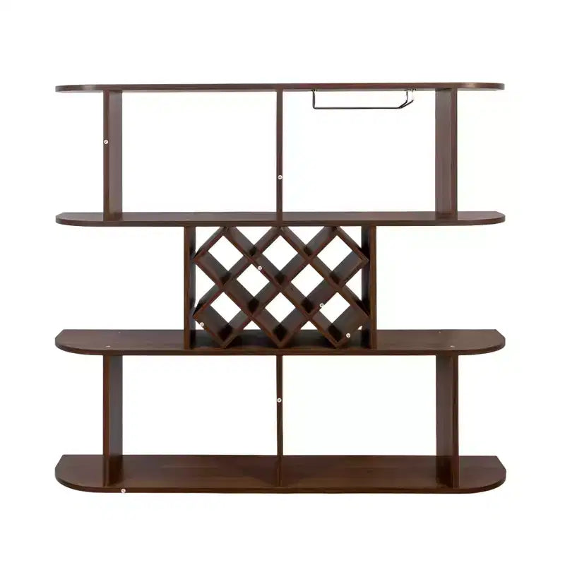 Wall Mounted Wine Rack, 3-Tier Large Capacity Hanging Bar Shelf Wine Glass Holder Wine Bottle Display Shelf for Kitchen Dining Room Decor
